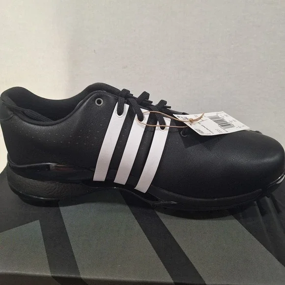 Adidas Tour360 24 IF0250 Men's‎ Golf Shoes, Black/White, Size 9W NEW